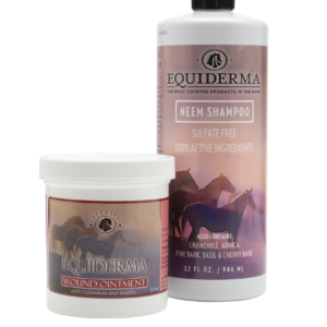 Equiderma Horse Wound Treatment Combo includes Neem Shampoo and Natural Calendula Wound Ointment