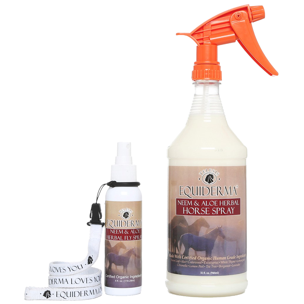 Neem & Aloe Natural Horse Spray and Free 4 oz Travel Size | Equiderma