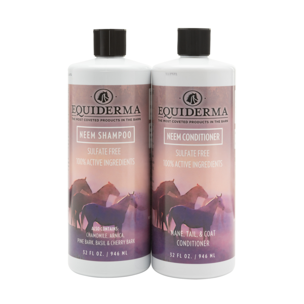 Equiderma Silky Smooth Natural Horse Shampoo and Conditioner Combo