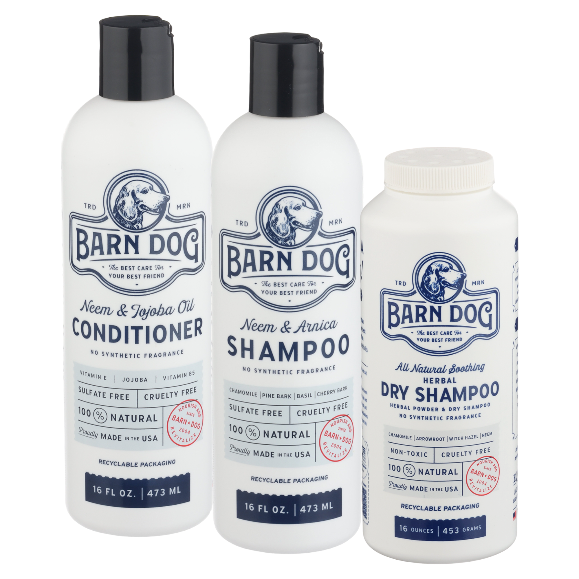 Image of Barn Dog Shampoo, Conditioner & Dry Shampoo 16 oz
